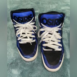 Osiris NYC 83 Vulc Lightning Strikes Shoes Black, Deep Blue Skate Men’s size 12